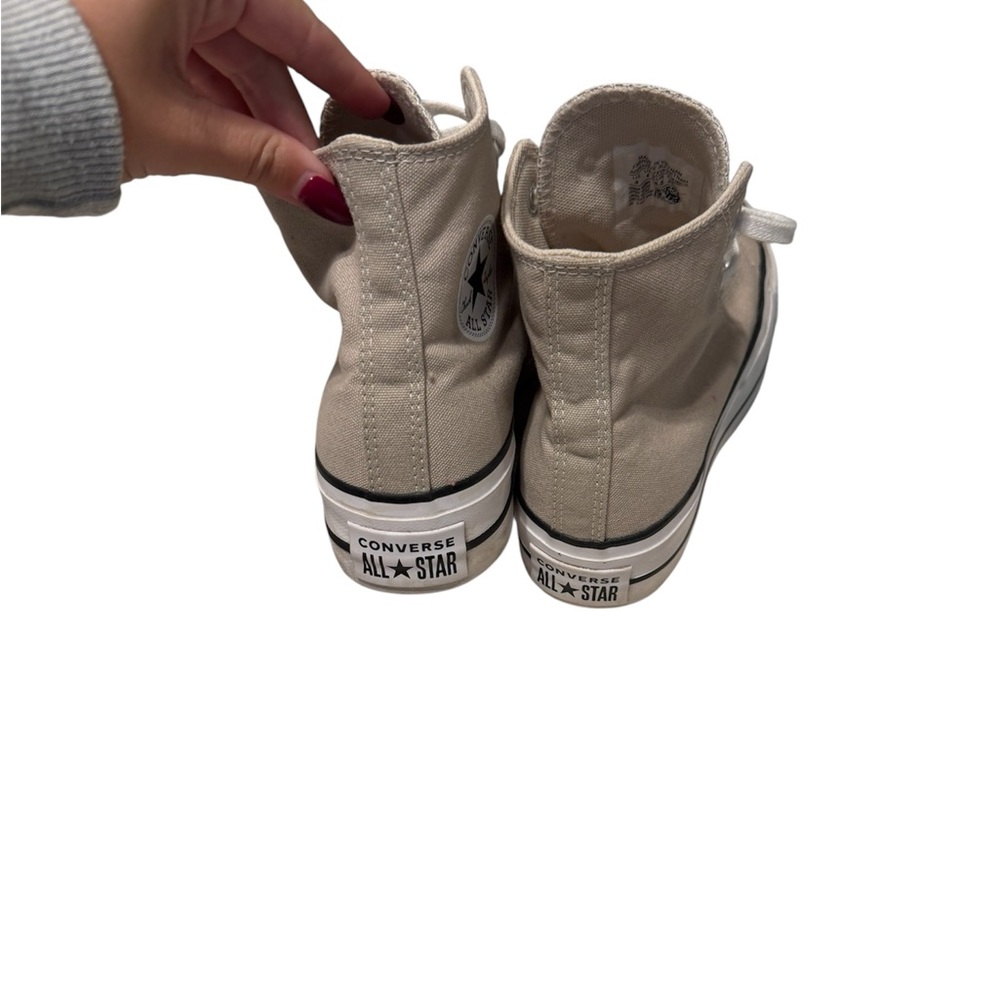 High-Top Canvas Platform Sneakers - Picture 3 of 3